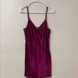 Morgan Taylor Satin Slip Dress - Rich Purple